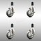 Service Caster 4 Inch 316SS Thermoplastic Rubber Swivel 1-5/8 Inch Stem Caster Set Brake SCC SCC-SS316EX20S414-TPRB-TLB-158-4 - alternate 2
